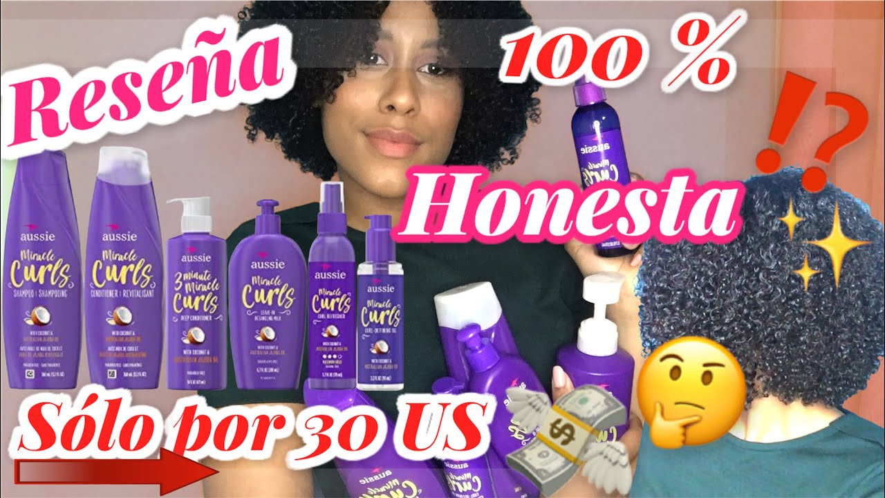 Reseña Linea Completa: AUSSIE MIRACLE CURLS Para Cabello Rizado - vale la pena?? 💧💇‍♀️🤷🏽‍♀️