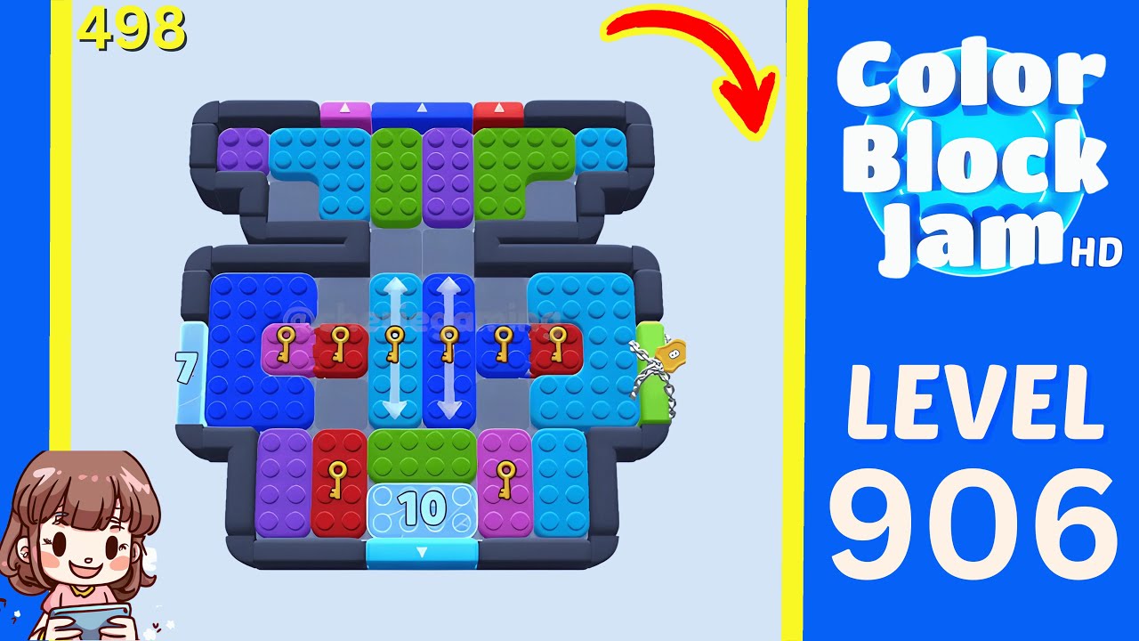 Color Block Jam Level 498 (906) Solution Walkthrough
