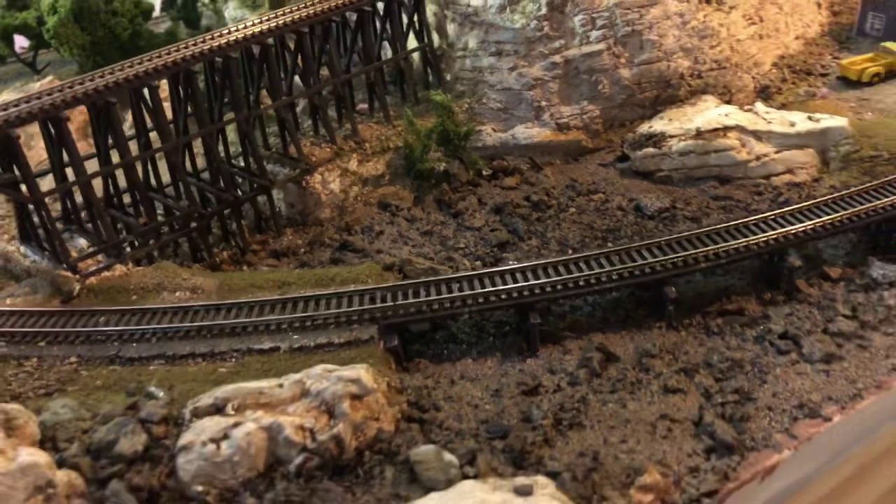 Model Railroad Adventures with Bill E90 - Model Railroad N Scale Low Bridge and Scenery Part 2