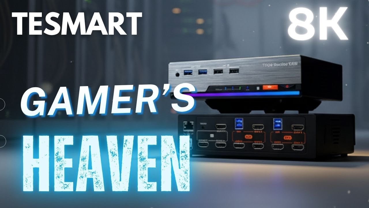 Идеальная игровая конфигурация с двумя ПК | KVM-переключатель TESmart 8K для трех мониторов