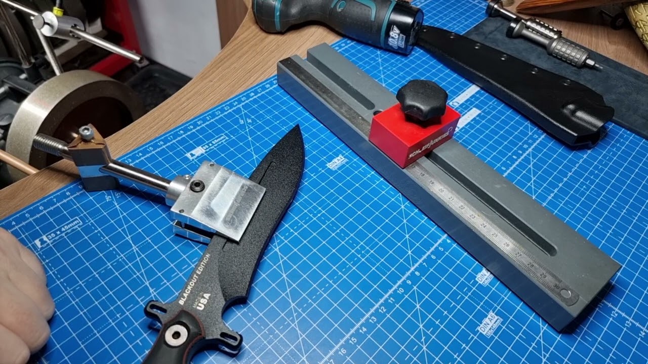 Echtzeitschliff TOPS Operator Seven über 8mm Brechtstange Recurve schleifen auf der Tormek T8
