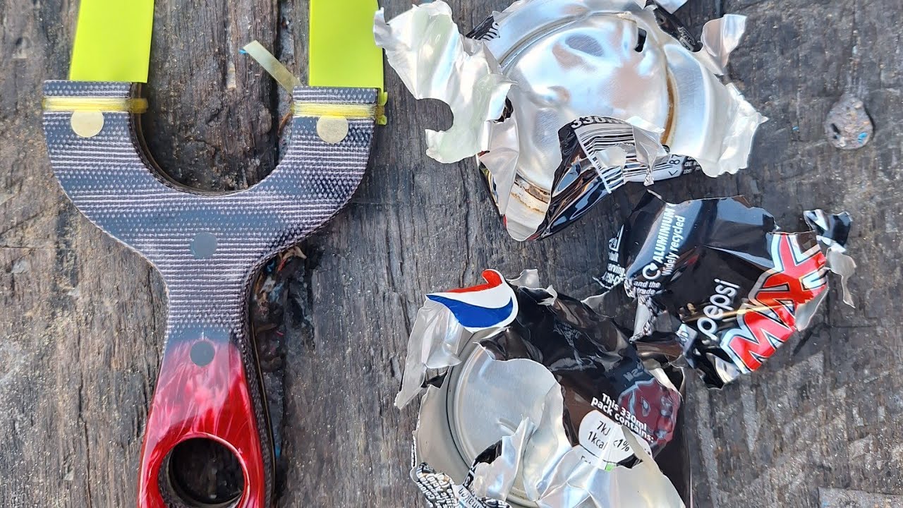 Sunday morning #slingshot can cut. #catapult #targetpractice #accuracy #shooting #cancut #outdoors