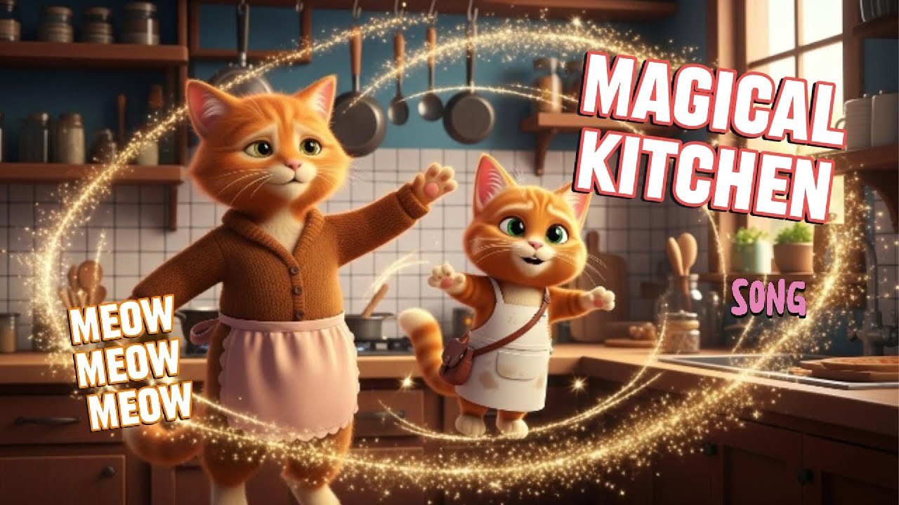 Chef Meow & Mom Cooking Song | Cute 3D Cat Animation for Kids
