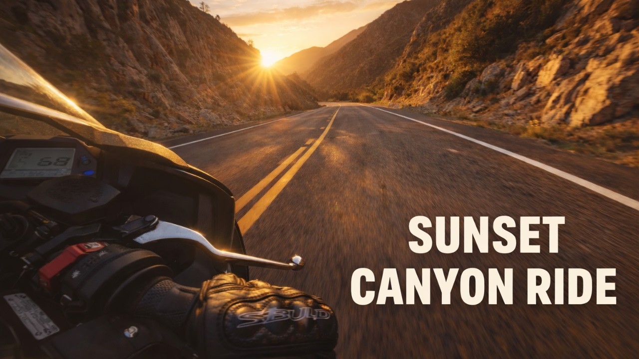 Yamaha R3 Sunset Canyon Ride | Relaxing POV