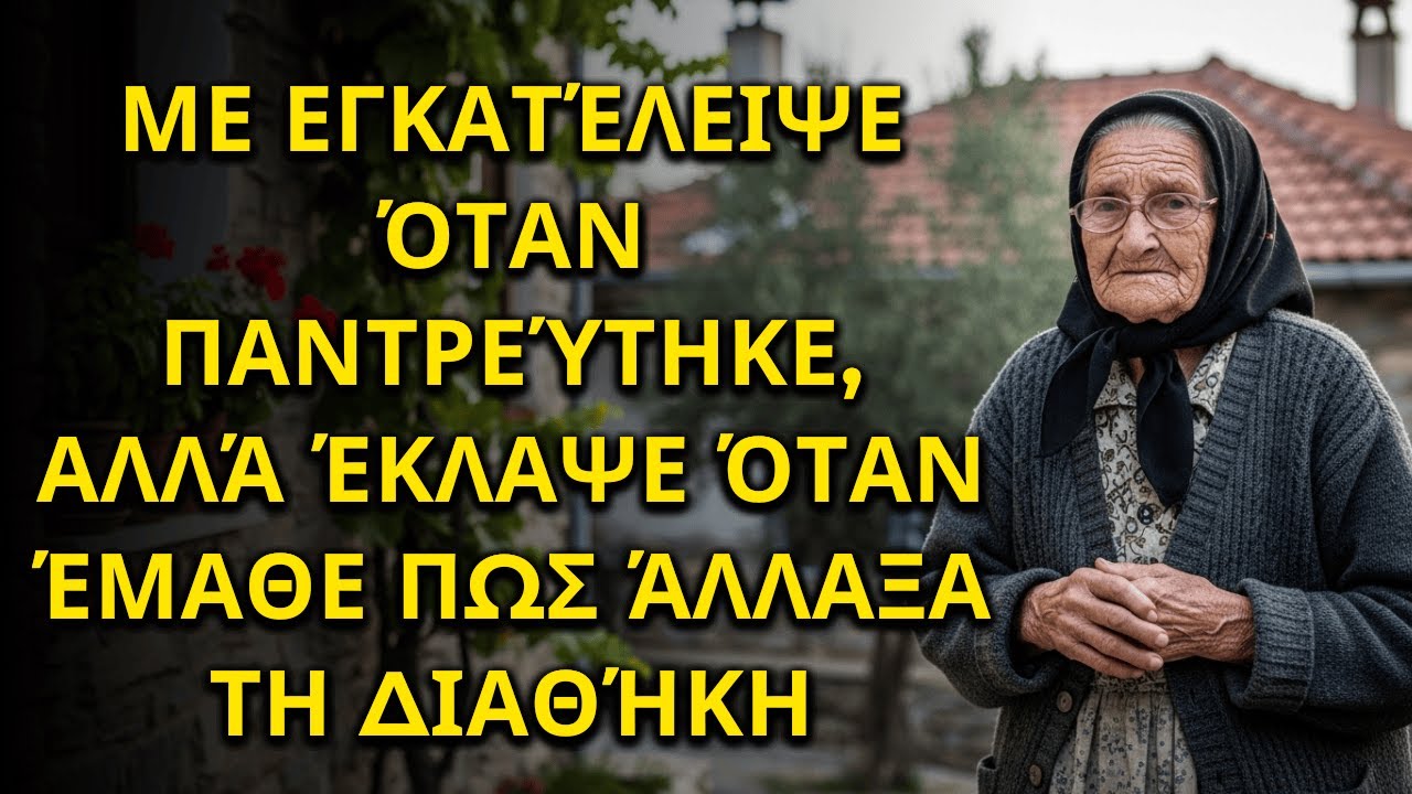 ΜΕ ΕΓΚΑΤΕΛΕΙΨΕ ΟΤΑΝ ΠΑΝΤΡΕΥΤΗΚΕ, ΑΛΛΑ ΕΚΛΑΨΕ ΟΤΑΝ ΕΜΑΘΕ ΠΩΣ ΑΛΛΑΞΑ ΤΗ ΔΙΑΘΗΚΗ