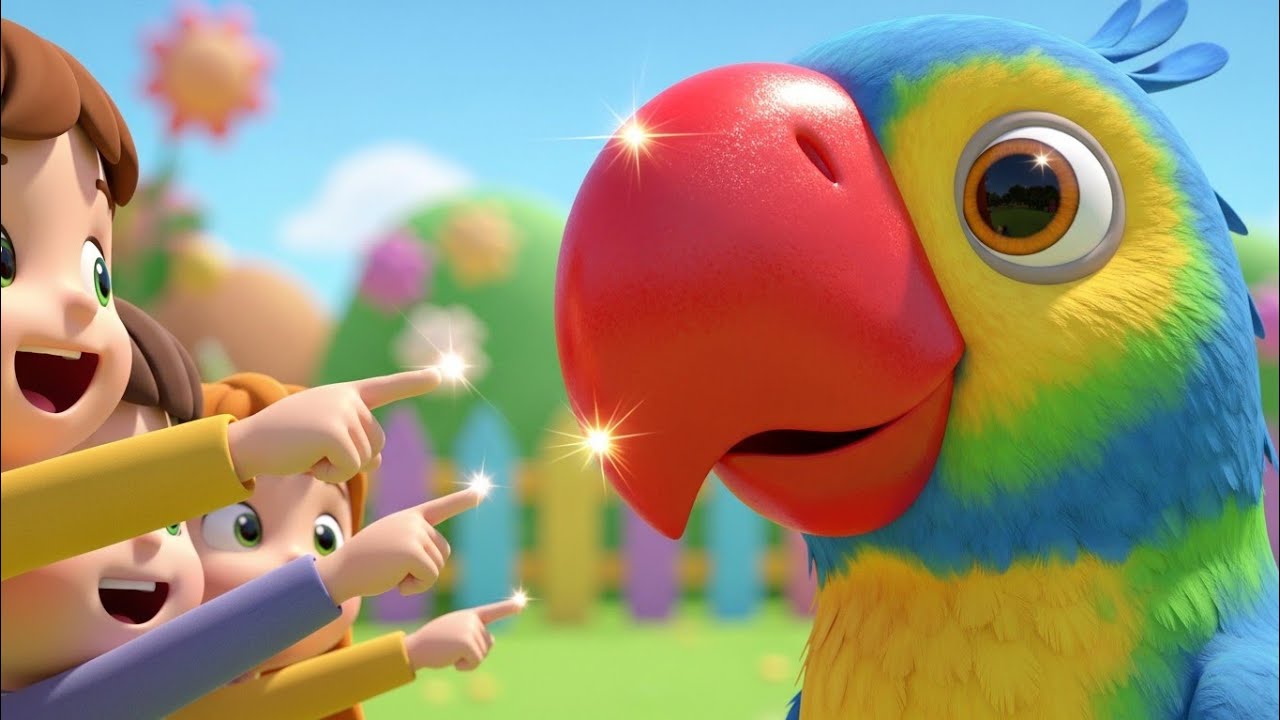 मैं तोता हरे रंग का 🦜🎵 | Fun Kids Rhyme Song#HindiKidsSong #NurseryRhyme #KidsCartoon