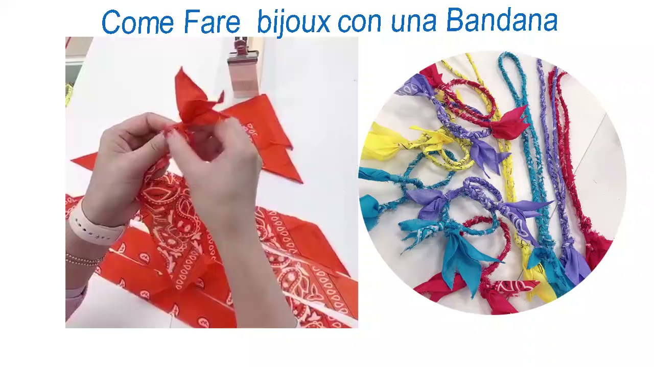Come Fare bijoux con una Bandana collana bandana bracciale bandana porta telefono bandana fai da te