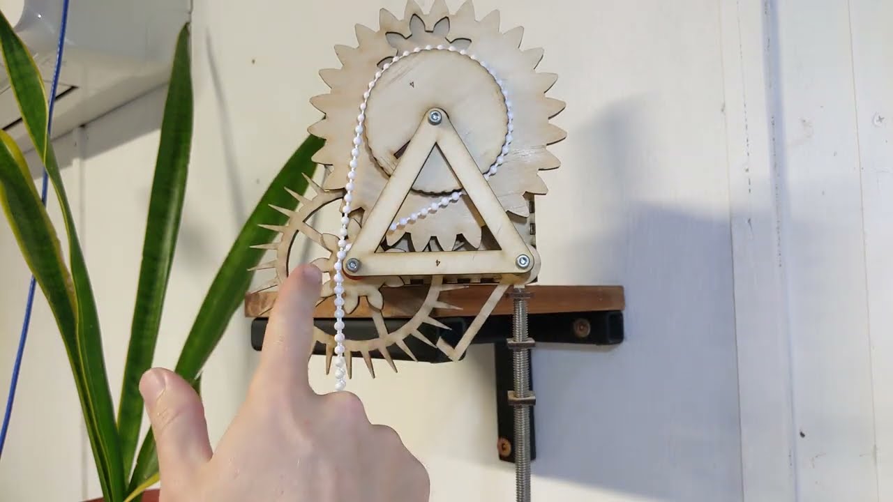 Laser cut clock revision revision 4: Now with gears!