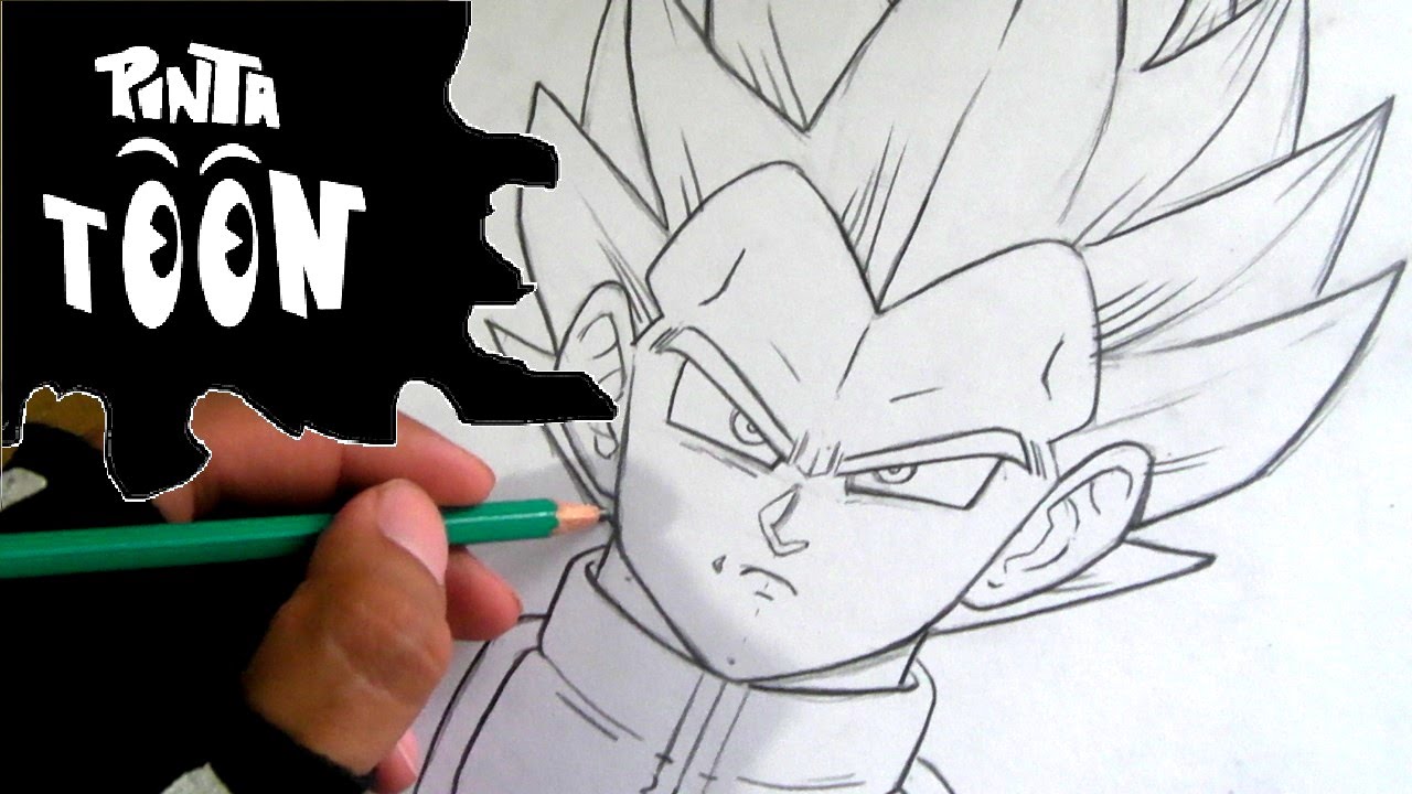 Como dibujar a Vegeta ssj Dios Azul-DE VERDAD APRENDES!