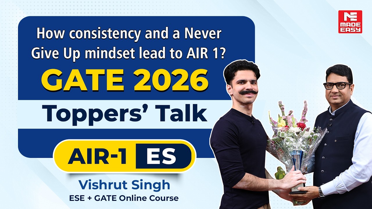 GATE 2026 AIR 1 Strategy | Vishrut Singh (Environmental Science) | Marks, Strategy, Success Story!