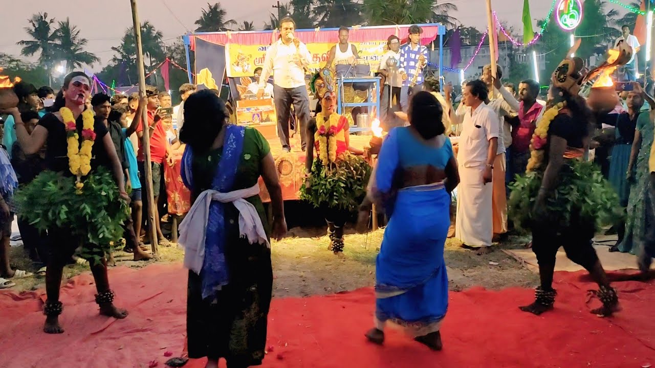 🔥ஊர் மக்கள் மீது பயங்கரமாக சாமி வந்து ஆடும் காட்சி 🥰New kalai devi nadaga mandram 🔥