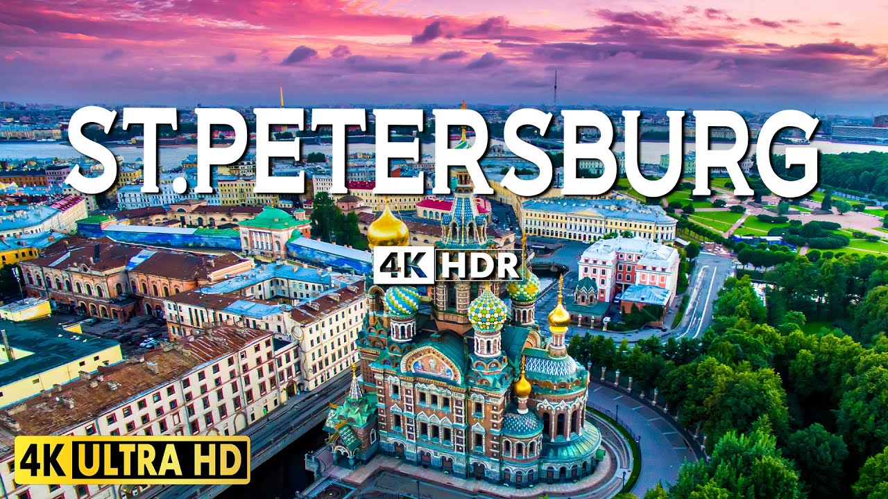 Санкт-Петербург 4K-видео Ultra HD с вдохновляющей музыкой — 60 кадров в секунду — фильм о природе 4K