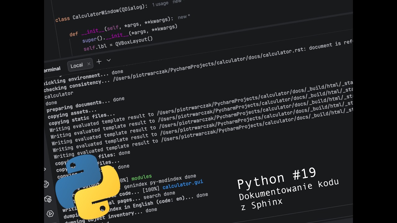 Prosty Python #19 - Dokumentacja kodu w Sphinx