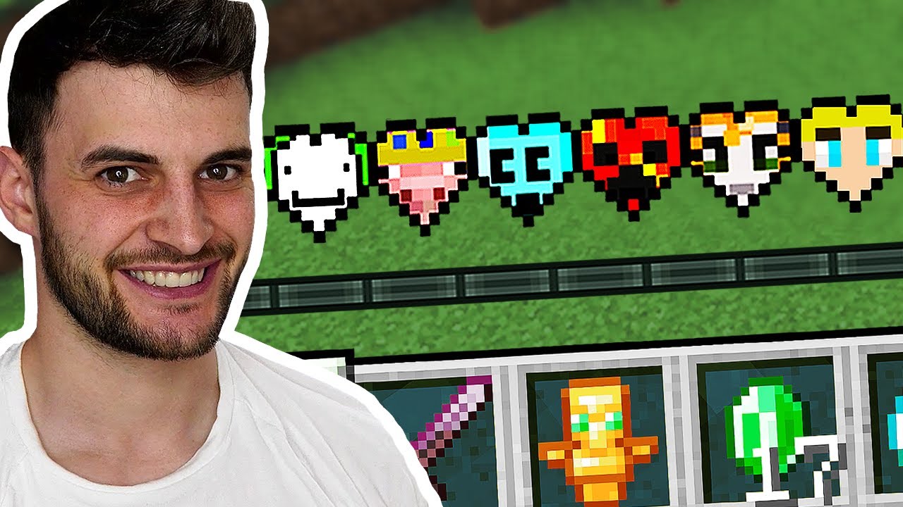Minecraft, But There Are YouTuber Hearts...