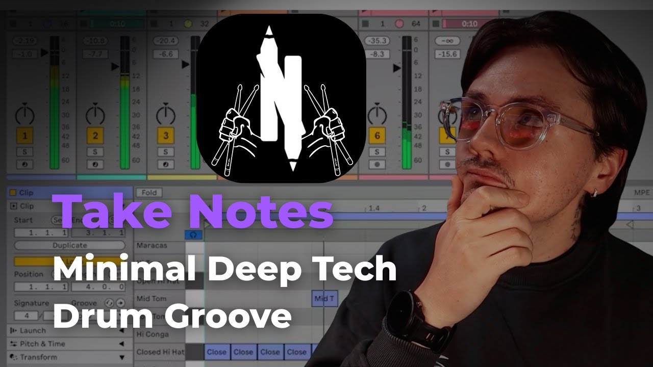 Простейшие методы создания минималистичных tech house барабанов в стиле Take Notes.