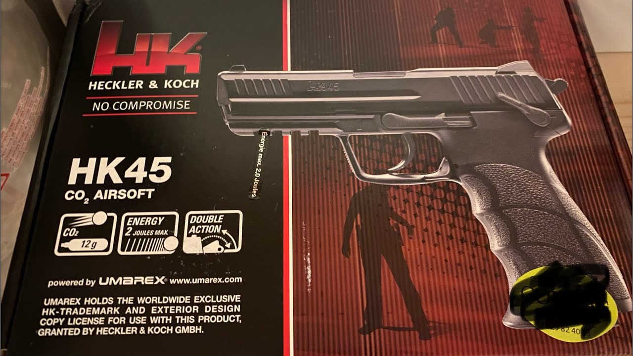 HK45 Airsoft Déballage et test de tir