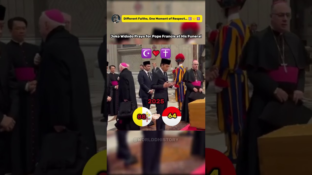 Joko Widodo & Pope Francis: Respect Beyond Faith ☪️🤝✝️#jokowidodo #popefrancis #shorts #respect