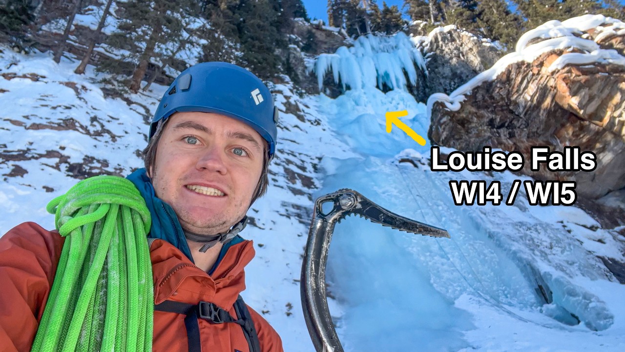 Climbing a 350ft / 105m Frozen Waterfall in the Canadian Rockies