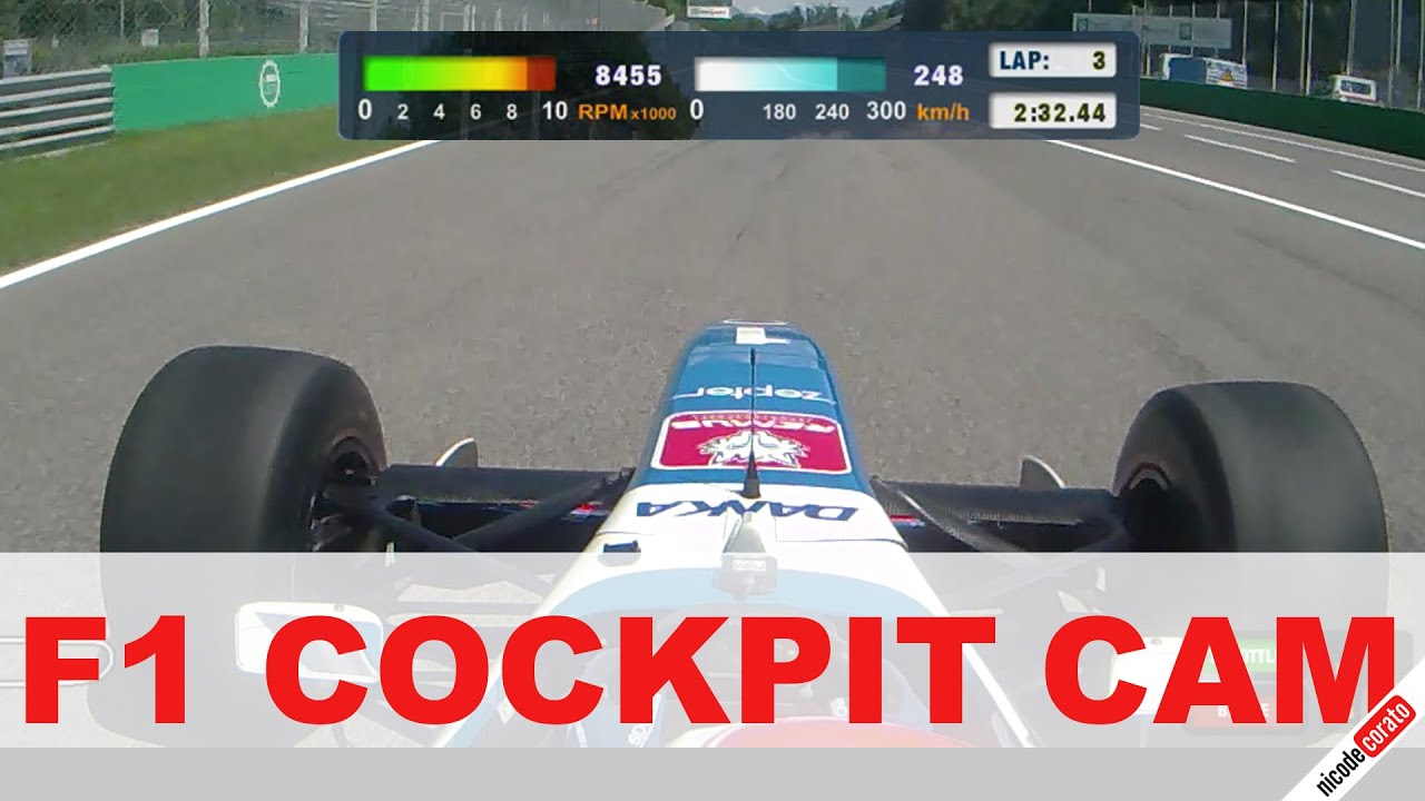 Formula1 Cockpit cam - driver POV. 3 Laps in Monza