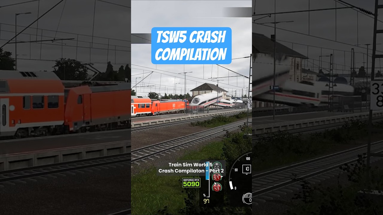 Train Sim World 5 Crashes Part 2 🔥 | More Insane Train Fails #trainsimworld5 #tsw5 #crashcompilation