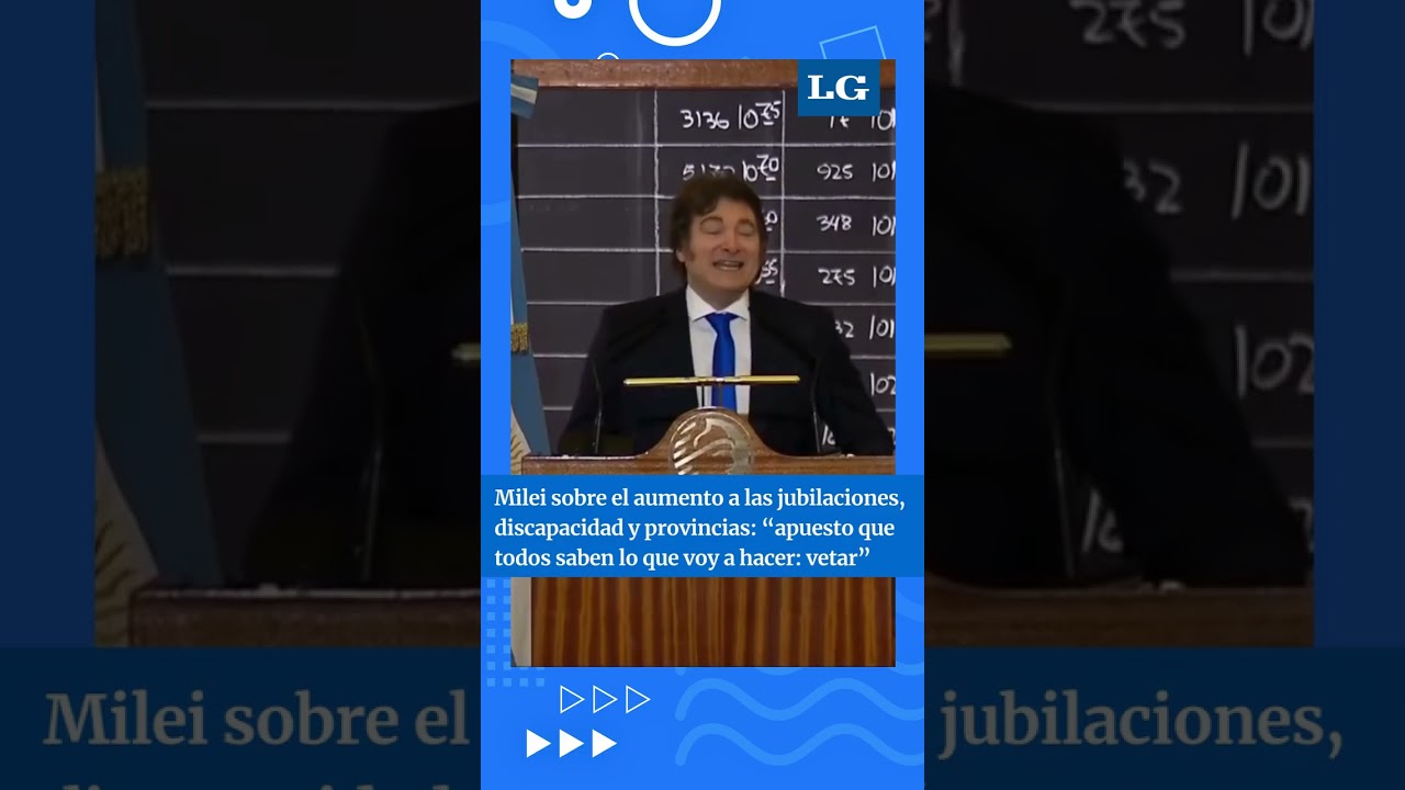 MILEI VETAR&Aacute; LAS LEYES APROBADAS POR EL SENADO
