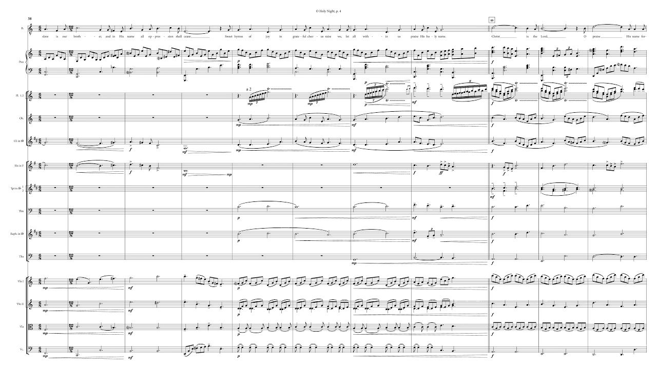 O Holy Night: orchestration