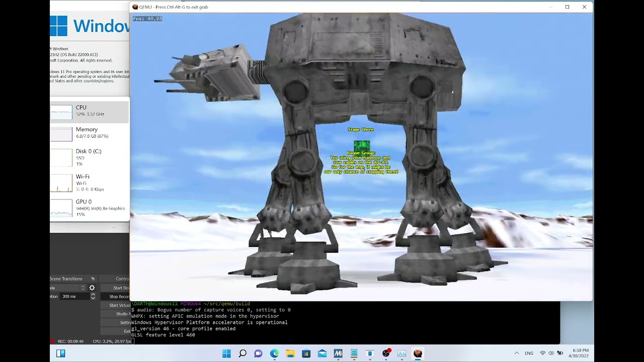 QEMU Virgil 3D For Good OLD Games