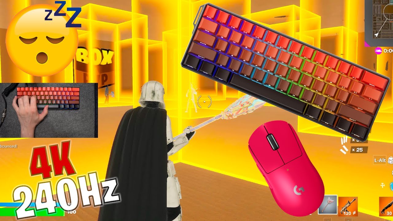 MonsGeek FUN60 PRO Unboxing ASMR 😴 Box Fight Gameplay 📦 Satisfying Keyboard Fortnite 4K 240 FPS 🏆