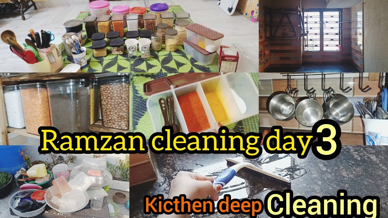Small kicthen deep cleaning & organization| Ramzan cleaning day 3🤗| hyderabadi mom of4 small kids|