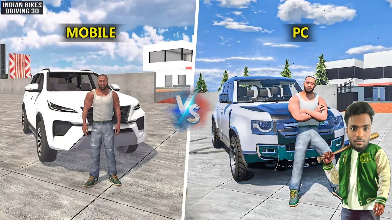 MOBILE VS PC IN INDIAN 🇮🇳 BIKES DRIVING 3D #gta5 #gaming #viralvideo