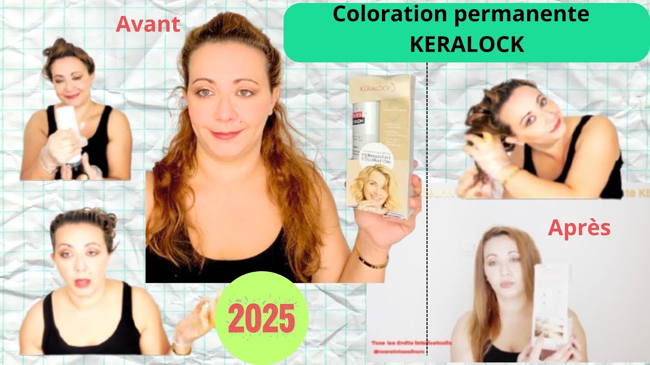 👩‍🦳LA 6ÈME VIDÉO : TEST KIT DE COLORATION PERMANENTE KERALOCK DE HELLABLOND -en fin de vidéo.