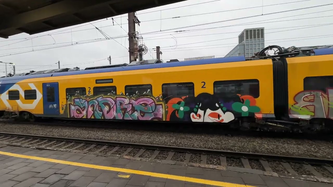 Painted trains spotted at Brussels Midi station.