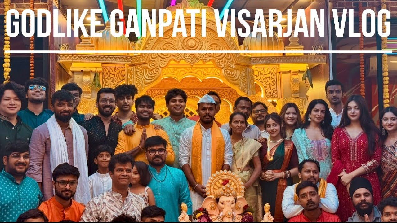  Part 1 Godlike ganpati Visarjan 2025 ❤️ full, enjoy  dance with all people 