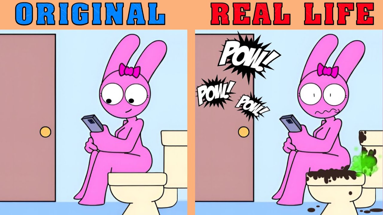 Pinki farted loudly in surprise💨💩 Best TikToks of Incredibox Sprunki | REAL LIFE vs ORIGINAL