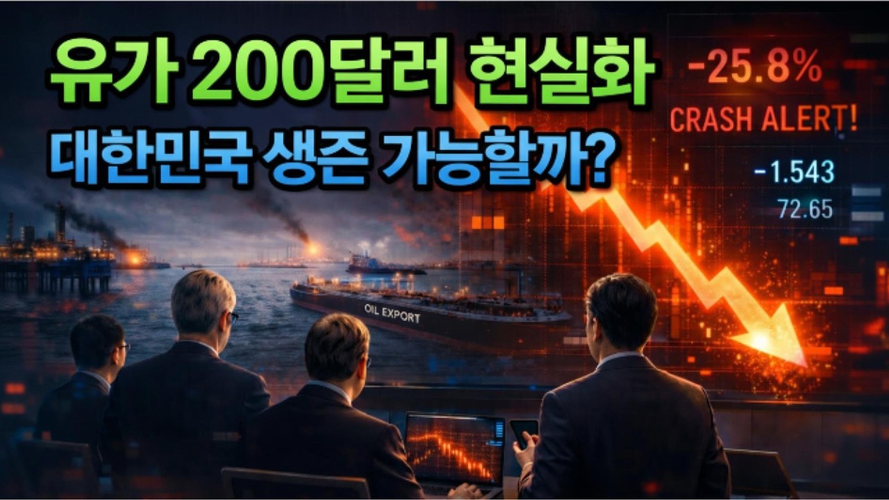 유가 200달러 오면 한국경제 끝나나? 호르무즈 봉쇄 시나리오 완전 분석