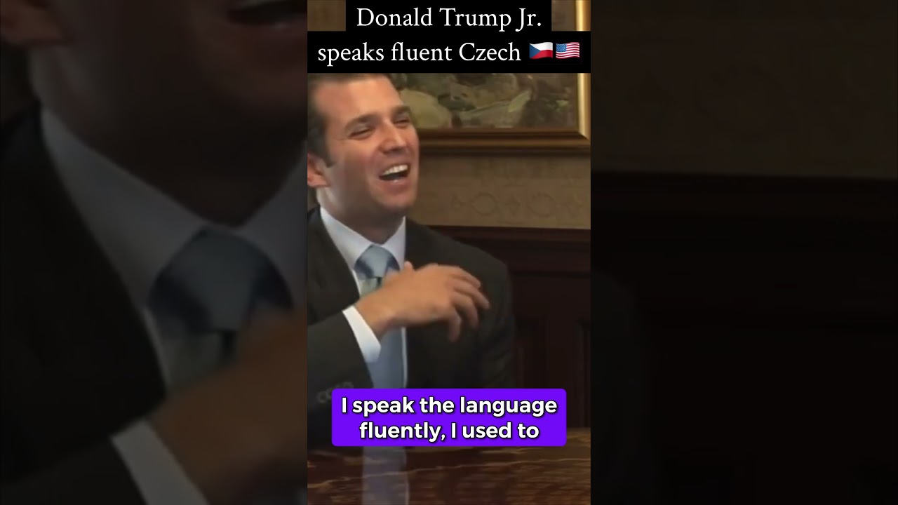 Donald Trump jr. speaks fluent czech 🇺🇸🇨🇿#trump #donaldtrumpjr #czechreels #tiktok #interesting