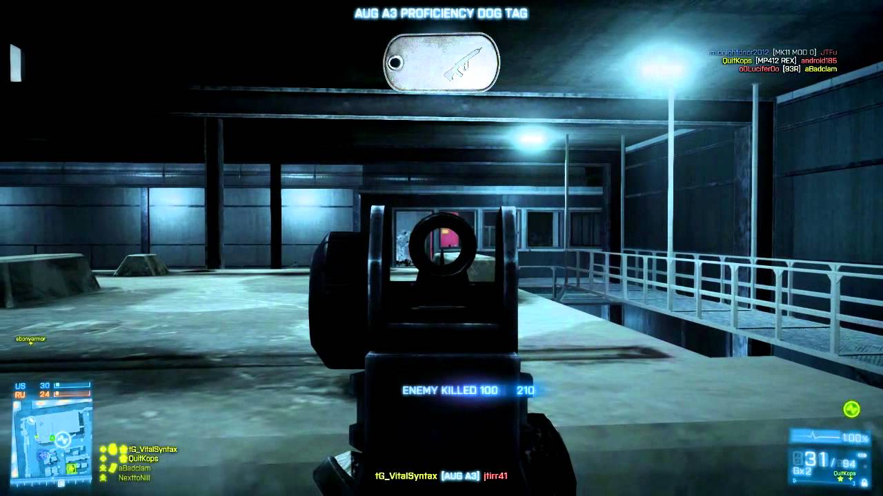 Battlefield 3: AUG-A3 (AUG) Close Quarters Gameplay