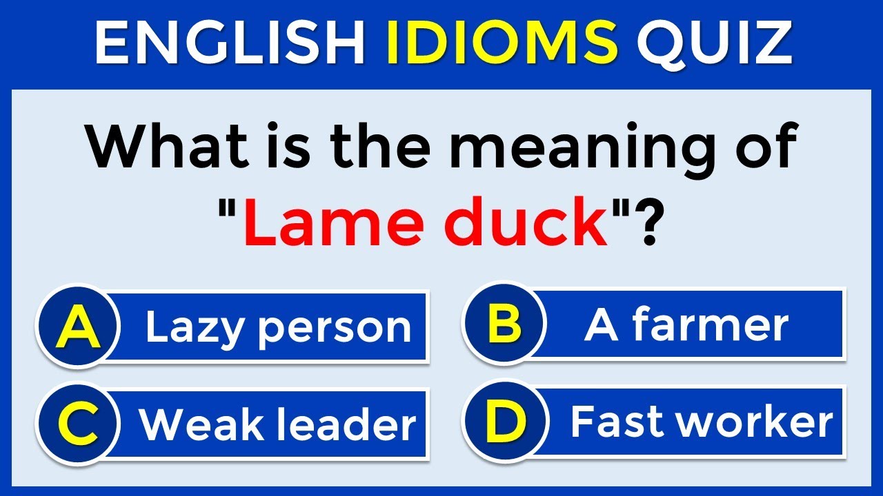 English Idioms Quiz | CAN YOU SCORE 30/30? #challenge 62