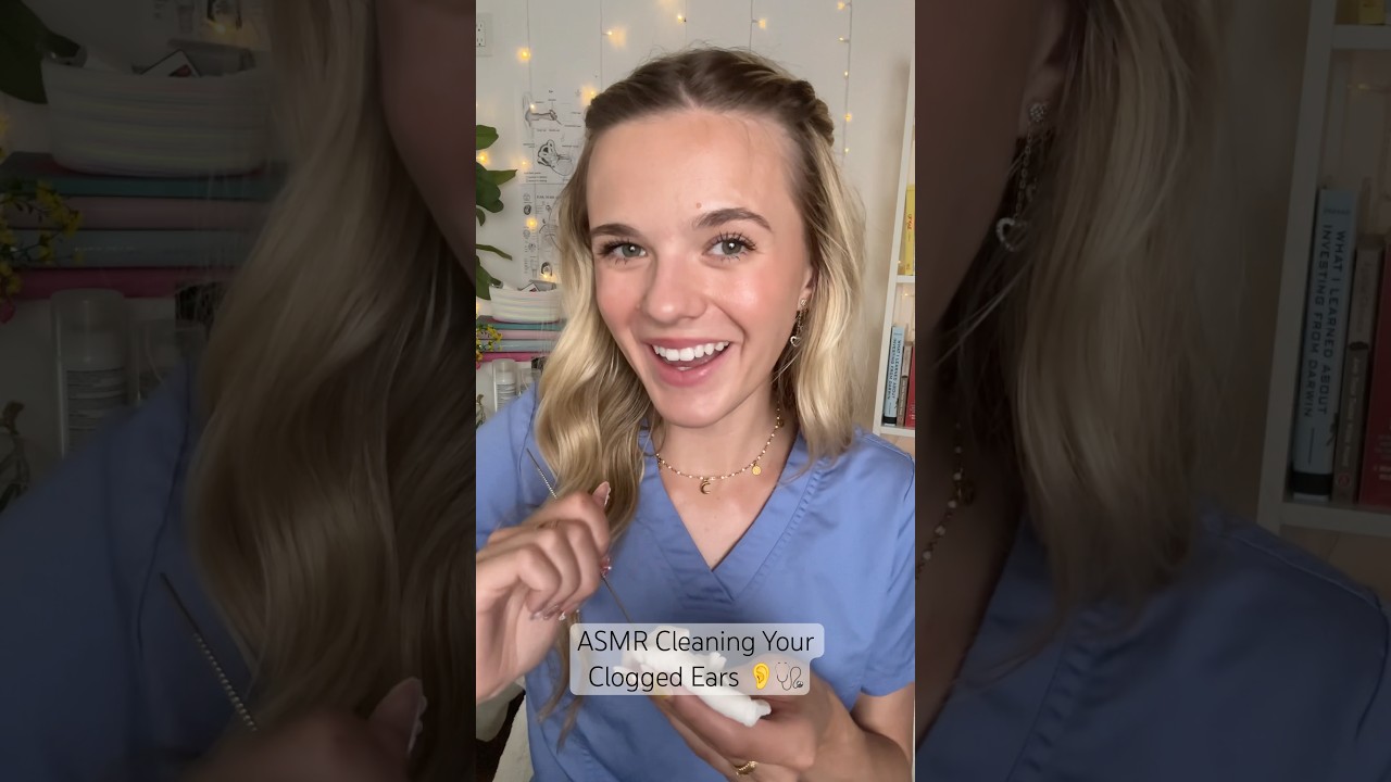 ASMR Cleaning Your Clogged Ears 🤍 #fyp #asmr #doctor #earcleaning #asmrvideos #relax