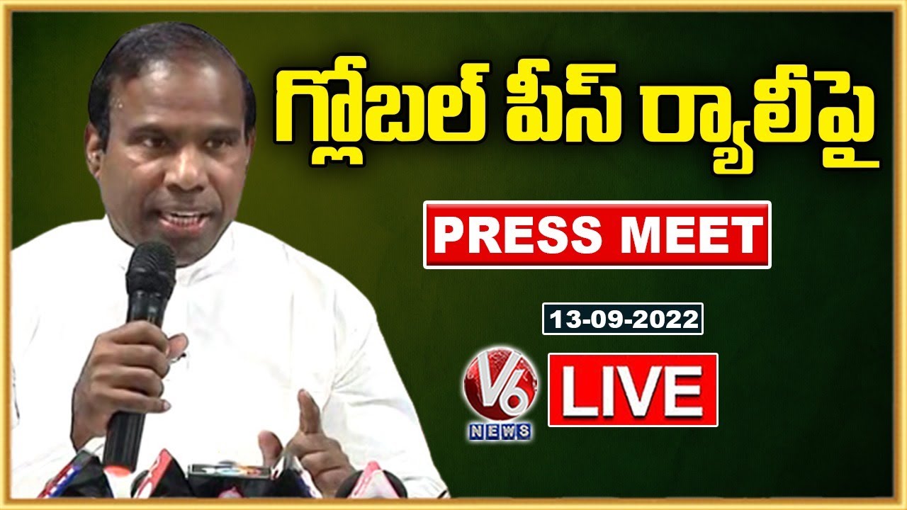 LIVE :KA Paul Press Meet On Global Peace Rally | V6 News