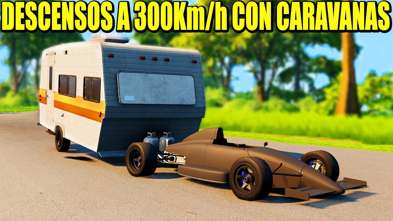 Accidentes con CARAVANAS a TODA VELOCIDAD - BeamNG DRIVE