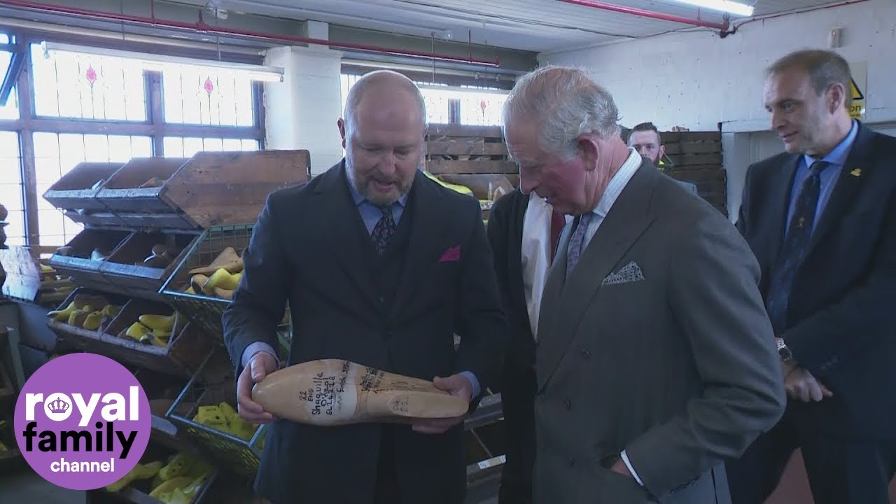 Prince Charles visits Northampton Shoe Factory
