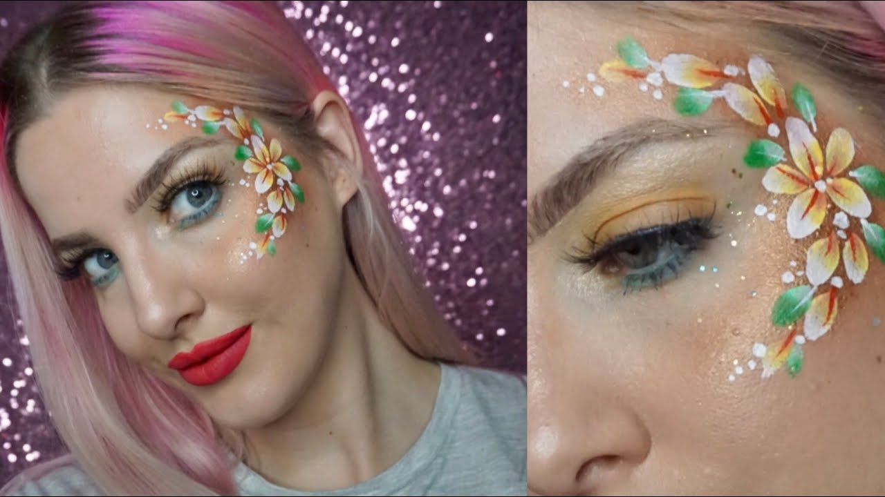 Double Dip Flowers Face Painting Tutorial