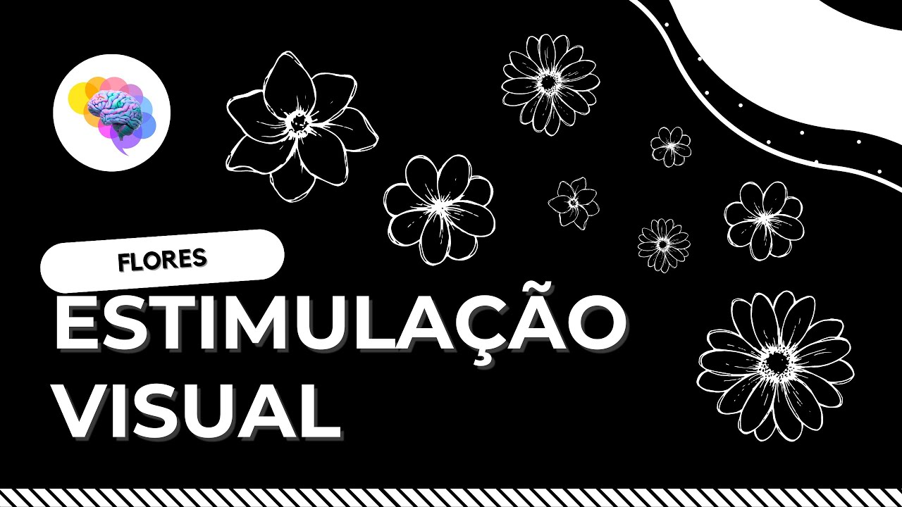 Estimulação Visual para Bebês - Flores | Preto e Branco