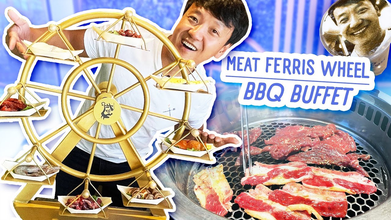 All You Can Eat SPINNING BBQ BUFFET & Chinese STREET FOOD | Chicago CHINATOWN Food Tour