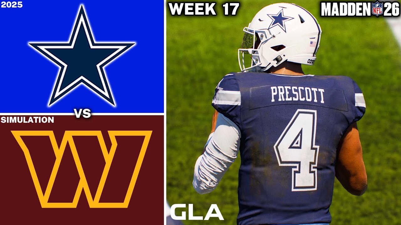 Cowboys vs. Commanders | Week 17 Simulation & Prediction | Madden 26 PS5 Gameplay