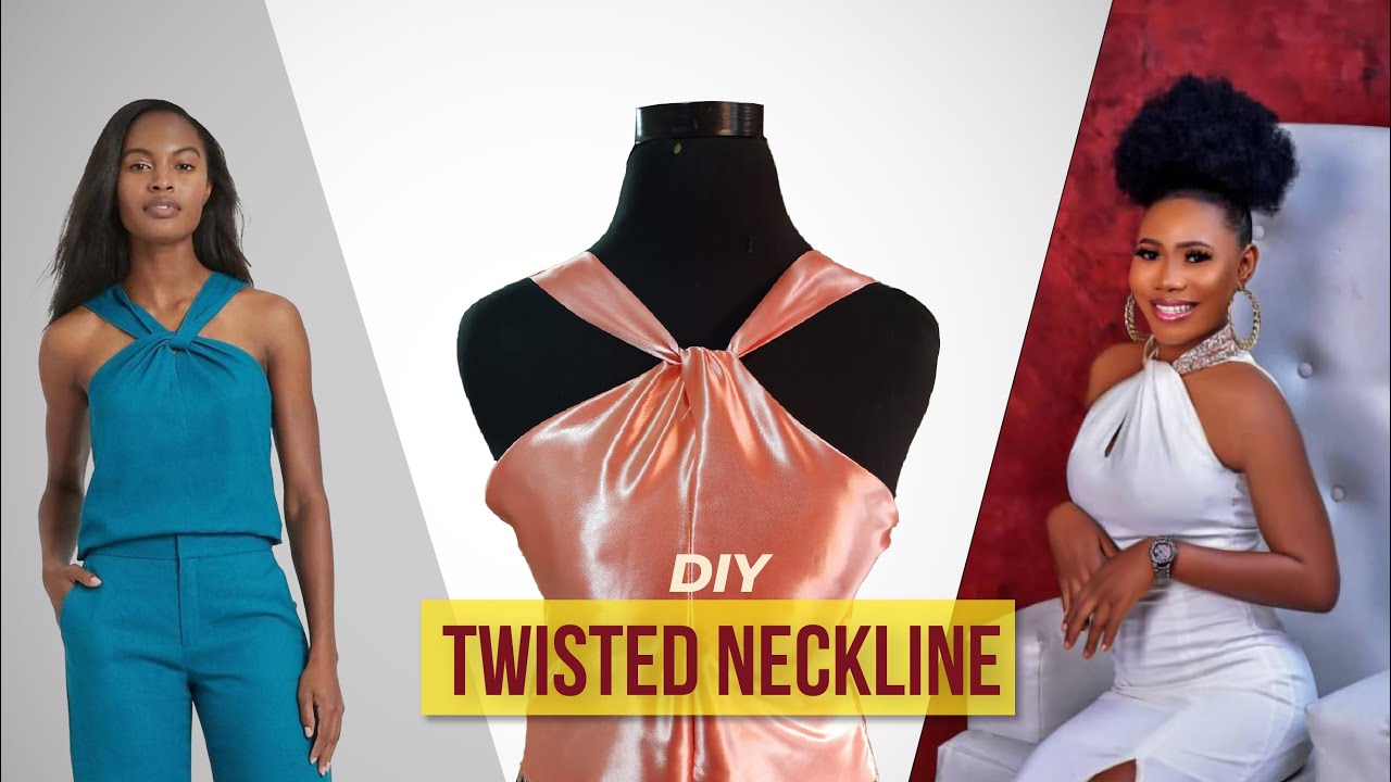 TWIST NECKLINE TOP TUTORIAL | Pattern, Cutting and Sewing