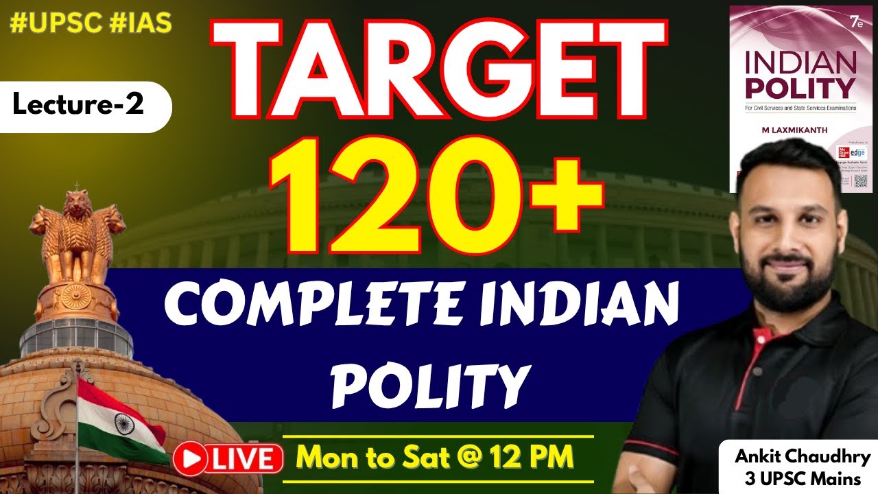 UPSC Prelims 2026: Complete Indian Polity Through MCQs by Ankit Sir| Lecture - 2| FOUNDATION SERIES