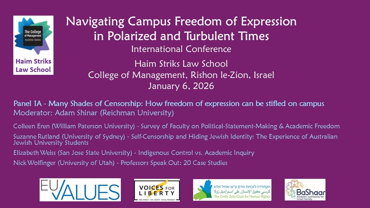 Panel 1A - Many Shades of Censorship: How freedom of expression can be stifled on Campus