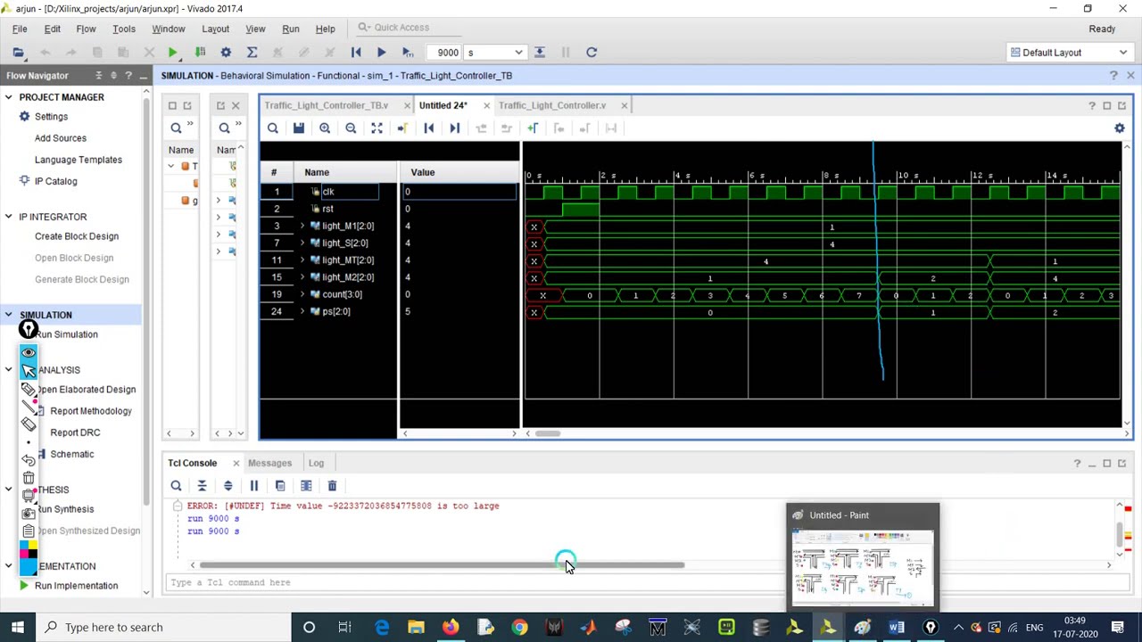 Контроллер светофора на Verilog (с кодом) | Vivado | Конечный автомат Мура